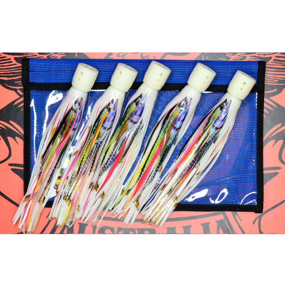 PAK 40HCYF Yellowfin - 5 x Size 25 - 8.5" Hailey's Comets - 8kg to 24kg