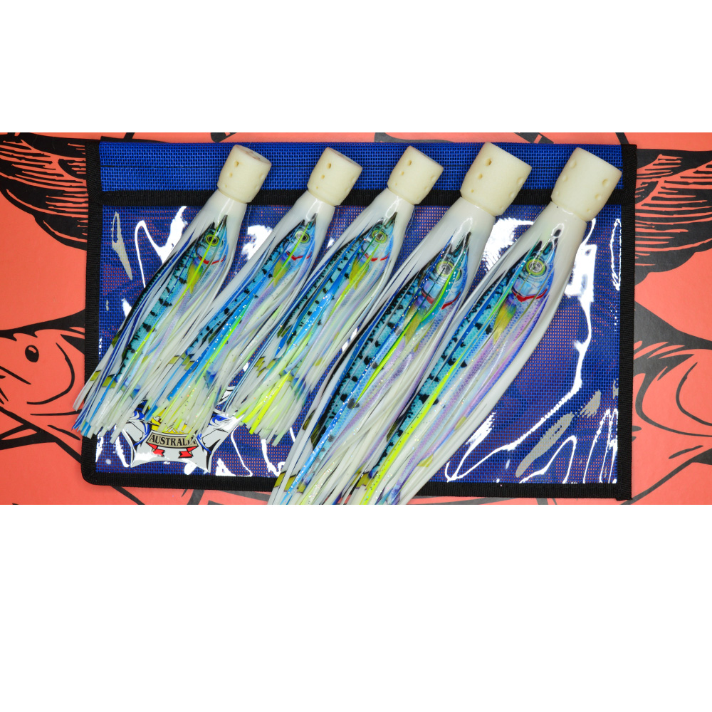 PAK 60HCGF Garfish - 3 x Size 25 - 8.5"  2 x Size 35 - 13" - Hailey's Comets - 15kg to 24kg