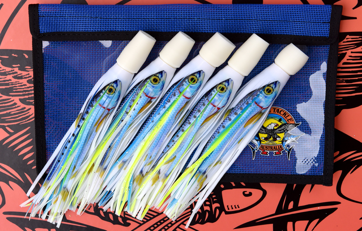 PAK 40 - Pilchard,  (Sardine) - 3D Print - Light Tackle Rat Pack 8kg to 15kg - 16lb to 30lb Line Class