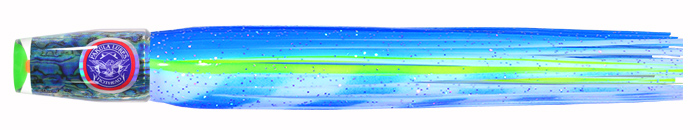 Paua Zipper Magnet Blue Lumo