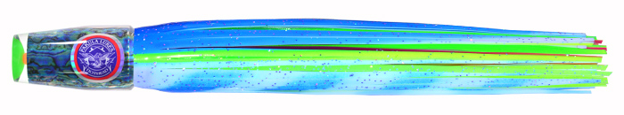 Paua Zipper Magnet Green Lumo