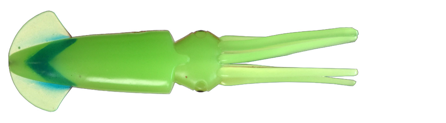 No Brainer 7" Lumo Green Squid