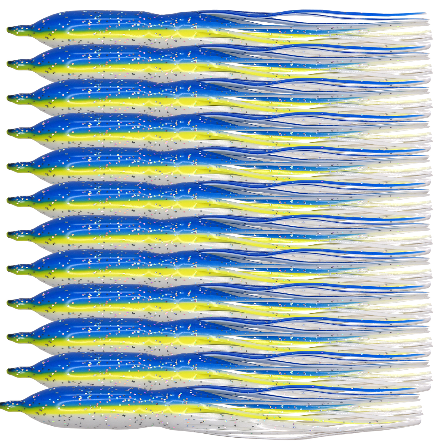 Daisy Squid Blue White Lumo 6 inch 12 Pack