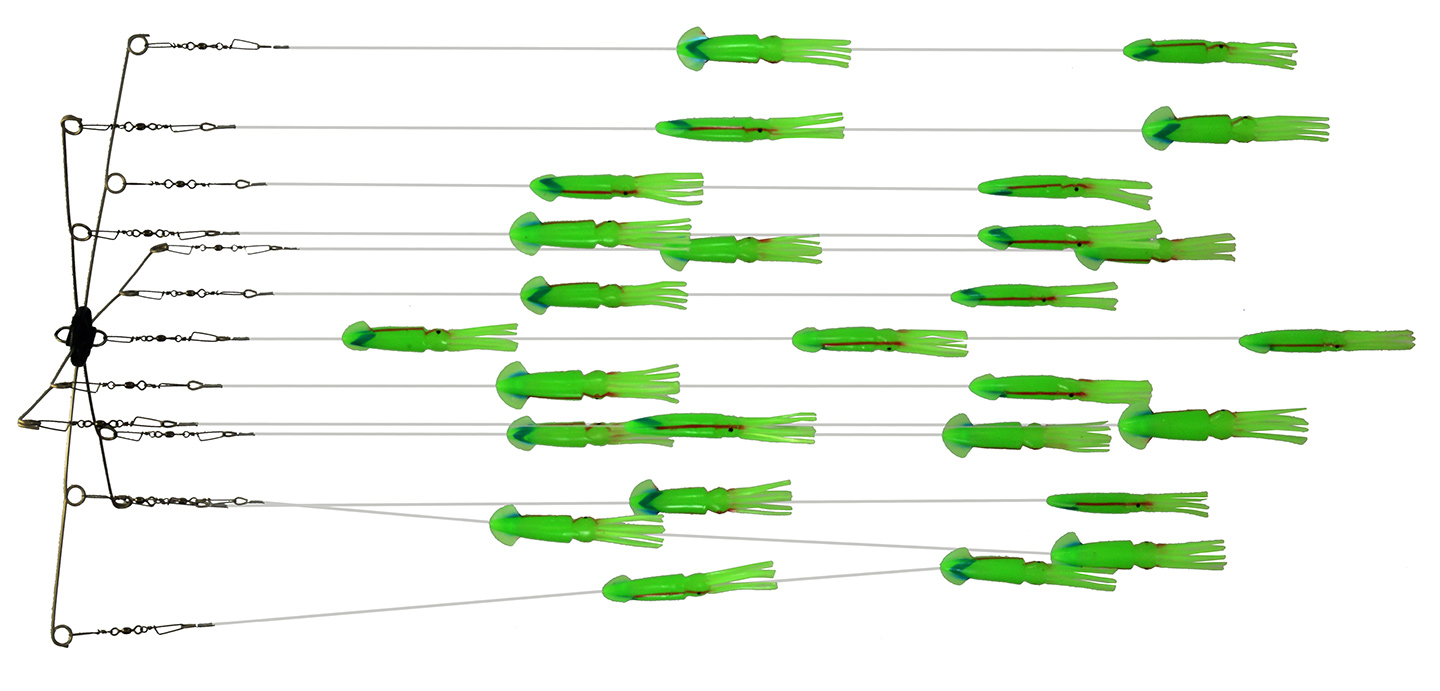 Lumo 24" Stainless Dredge 13 drop 27 squid