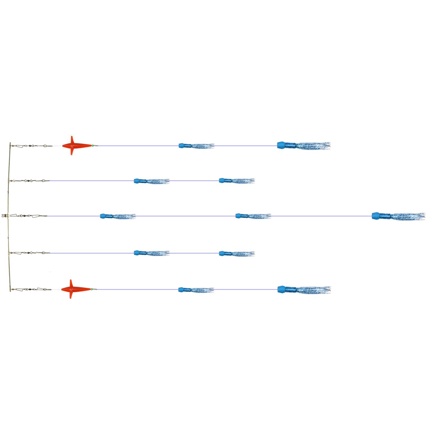 24" Blue Crystal DaisySquid Spreader Bar - With Options