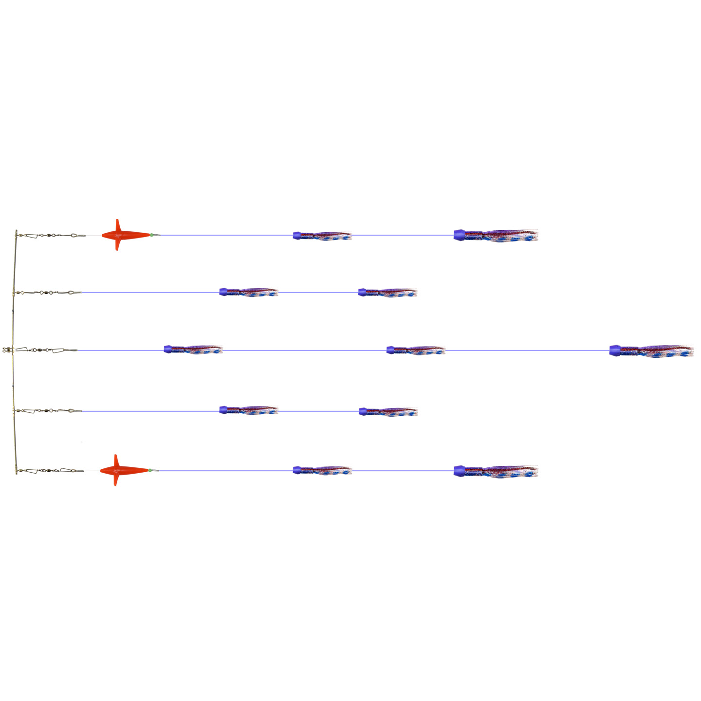 24" Blue Kona DaisySquid Spreader Bar - With Options