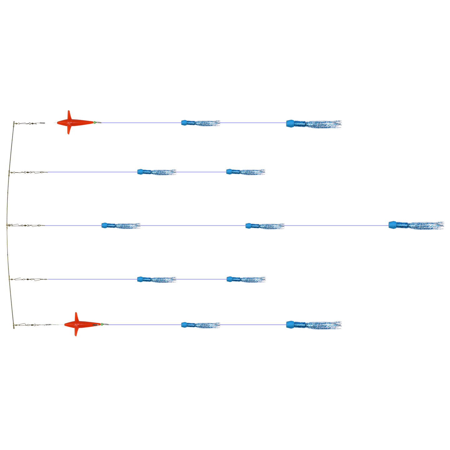 36" Blue Crystal DaisySquid Spreader Bar - With Options